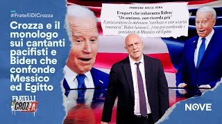 Crozza monologo sui cantanti pacifisti e Biden che confonde Messico ed Egitto  Fratelli di Crozza [upl. by Burke]