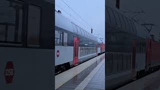 Siemens Vectron og dobbeltdækkervogne på Køge Nord Station danmark trainspotting dsb [upl. by Francisca382]