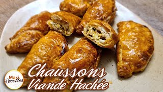 Chaussons Viande Hachée Fromage  Recette Facile et Rapide [upl. by Neelrahs]