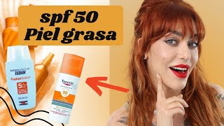 🔥Los MEJORES protectores solares PIEL GRASA y ACNÉ ➡️ mi TOP 5 [upl. by Notterb294]