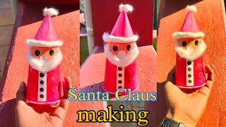 Santa Claus Making With Paper Cup  How to Make Santa Claus Christmas 2024 [upl. by Alliber745]