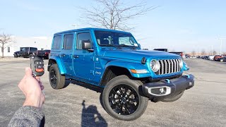 2024 Jeep Wrangler Sahara 4Xe  Start Up Walkaround Trail Rated Course Test Drive and Review [upl. by Ennovihs933]