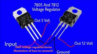 How to test voltage regulator 7805 7812 7806 7809  230v ac with 12v 3amps transformer [upl. by Ailemor]