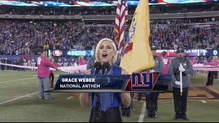 National Anthem Giants Game  Grace Weber [upl. by Idola]