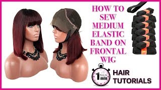 Elastic Band Method  How to Sew Elastic Band On Lace Front Wigs [upl. by Peonir52]