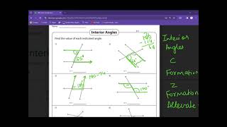 Alternate and Interior Angles [upl. by Nemrac436]