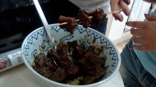 Simple homemade beef satay perfect for a lazy snack or meal [upl. by Brockie]