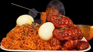 ASMR SPICY CHICKEN WINGS amp SPICY NOODLES DUMPLINGS MUKBANG NO Talking Sticky Eating Sounds [upl. by Nemhauser516]