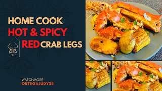 Home Cook  Hot amp Spicy Red Crabs Legs [upl. by Niple]