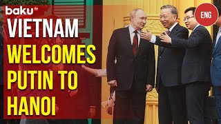 Putins official welcoming ceremony in Vietnam [upl. by Aleuqahs80]