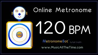 Online Metronome at 120 BPM MetronomeBot [upl. by Normandy370]