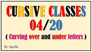 420 Cursive Handwriting Lesson Letters Curvring over and under NMUVWYAll letters by AjaySir [upl. by Reinold]