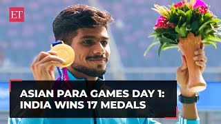 Asian Para Games 2022 India makes a stunning start with 17 medals on Day 1 [upl. by Eryn]