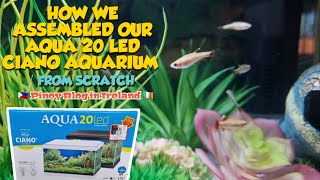 HOW WE ASSEMBLED OUR 17L AQUA 20 LED AQUARIUM FROM CIANO ● GET SOME TIPS AND IDEAS ● JnC CORNER [upl. by Steiner]