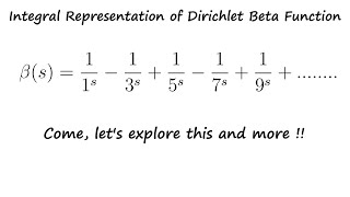 Integral Representation of Dirichlet Beta Function [upl. by Nerahs]