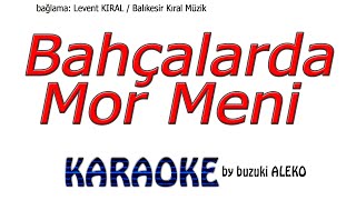 ♦ BAHÇALARDA MOR MENİ ♦ K A R A O K E ♦ [upl. by Slinkman]