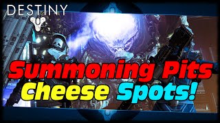 Destiny Summoning Pits Strike Glitch amp Cheese Spots How To Solo Summoning Pits Strike In Destiny [upl. by Anerres]