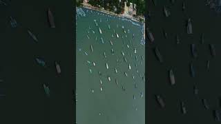 Aerial view of KoyilandyHarbour koyilandy harbour drone kozhikode fishmarket boat [upl. by Llehcear989]