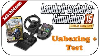 SAITEK LS15 LENKRAD UNBOXING  TEST  LANDWIRTSCHAFT SIMULATOR 15 GOLD ADDON ★Lenkrad Cam Gameplay [upl. by Sladen]