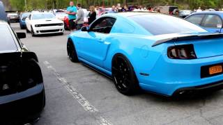 Grabber Blue Mustang GT with Corsa Sport Exhaust [upl. by Keith]