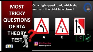 RTA THEORY TEST DUBAI MOST TRICKY QUESTIONS [upl. by Ahsikat106]