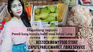 Magandang negusyo kahit nasa bahay Langrestocking my Food storezapote markit ibike service [upl. by Nedak]