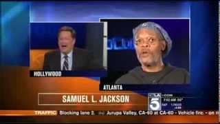 Black Actor Confusion  Reporter confuses Samuel L Jackson with Laurence Fishburne live on air [upl. by Malda]