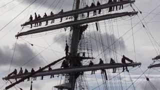 Arrival of Statsraad Lehmkuhl in Bergen Norway [upl. by Llerahs]