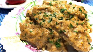 Говяжья ПЕЧЕНЬ со сметаной и луком ОЧЕНЬ ВКУСНЫЙ РЕЦЕПТ [upl. by Adnalro]