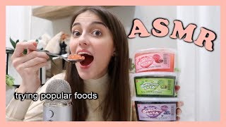 i tried popular ASMR foods… popping boba honeycomb gummy candy [upl. by Akin727]