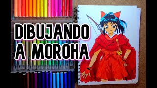 Como dibujar y pintar a Moroha de Hanyō no Yashahime inuyasha [upl. by Aiduan]