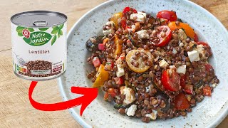 Une salade à faire avec des lentilles en boîtes [upl. by Inessa]