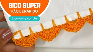 BICO DE CROCHÊ SIMPLES PARA INICIANTES  Aula 30  JNY Crochê [upl. by Freeland]