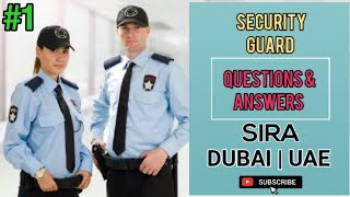 Sira Dubai  Written Test  Sira Questions amp Answers 1  Security Guard Exam  Dubai [upl. by Allesor]