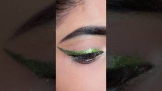 Glitter Eyeliner Makeup Tutorial  How To Quickly Convert Any Eyeshadow into Eyeliner  Parrot eye [upl. by Ainolloppa]