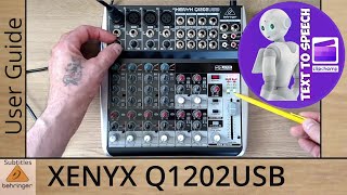 Behringer Xenyx Q1202USB Premium Mixer User Guide  Manual [upl. by Ratib]