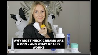 WHY MOST NECK CREAMS ARE A CON  AND WHAT REALLY WORKS TO FIRM A JAWLINE [upl. by Aible]