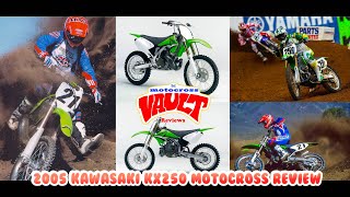 2005 Kawasaki KX250 Motocross test review [upl. by Martsen796]