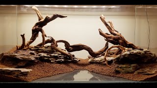 quotCanyon Dreamsquot ADA 90P Step by step aquascape part1Hardscape [upl. by Tyoh]