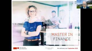 Webinar Masters in Finance University of Liechtenstein recorded 18 May 2020 [upl. by Choo994]