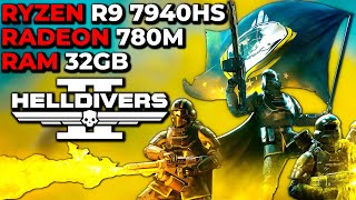 Helldivers 2  Ryzen 9 7940HS Radeon 780M Graphics AMD  GMKtec Nucbox K4 R9 7940HS 32GB Mini PC [upl. by Other]