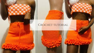 How to crochet ruffle skirt  n00rvana inspired  Beginner friendly [upl. by Danie]