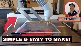 DIY Table Saw Blade Guard  Overarm Table Saw Blade Guard [upl. by Dodds]