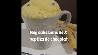 Recette Mug cake banane pépites de chocolat [upl. by Eyt]