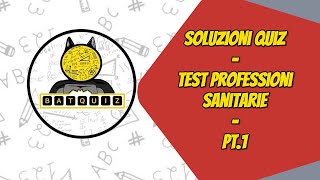 SOLUZIONI TEST PROFESSIONI SANITARIE  LIVE QUIZ LOGICOMATEMATICI  PARTE 1 [upl. by Notsua]