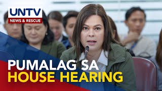 VP Sara Duterte humarap sa House probe Alegasyon sa paggastos sa OVP budget pinalagan [upl. by Bautram982]