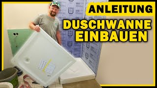 Anleitung DUSCHE SELBER EINBAUEN  Duschwanne mit Styroporträger  Home Build Solution [upl. by Nelav]