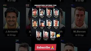 Cricketers who retired too early from cricket cricket [upl. by Ayatan970]