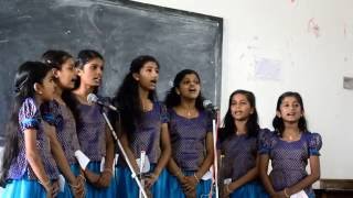 Sarvesham no janani bharat Sanskrit group song Kanikkamatha school SubDistrict school fest 2016 [upl. by Rudin]