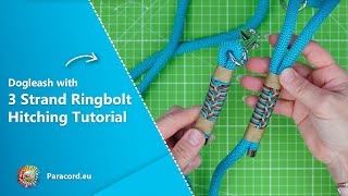 Dog Leash With 3 Strand Ringbolt Hitching Technique  DIYkit Tutorial [upl. by Novaat132]